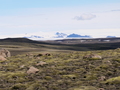 auf dem Weg zum Laki-Krater, Gletscherblick