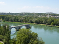 Avignon Aussicht vom Papstpalast auf die Bruecke