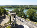 Avignon Aussicht vom Papstpalast auf die Bruecke