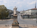 Turin Blick vom Eingang der Kirche Gran Madre di Dio