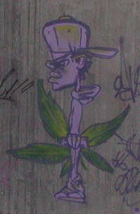 Graffiti Hanfmännchen